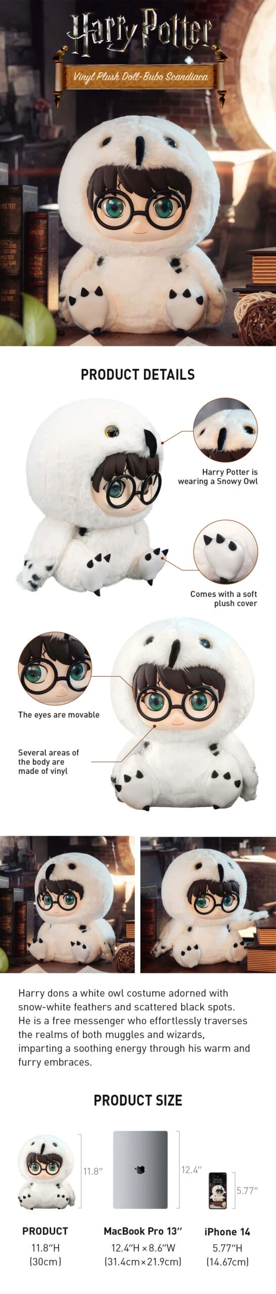 Harry Potter PVC Stuffed Toy Bubo Scandiaca 7 Harry Potter PVC Stuffed Toy Bubo Scandiaca - Image 7